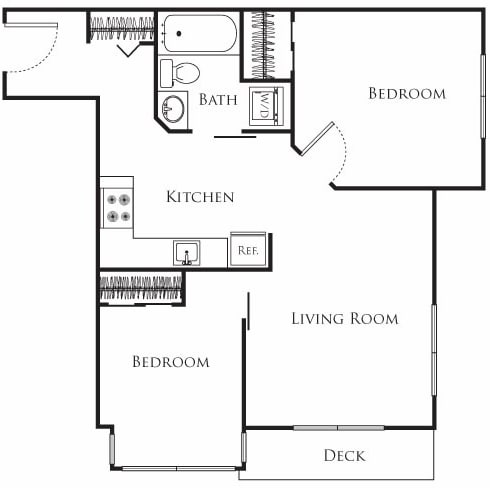 Floor Plan - Micro Two Bed - E4 337-637