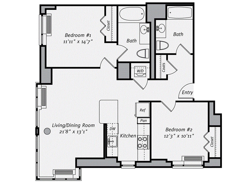 2BR/2BA - The Bayside