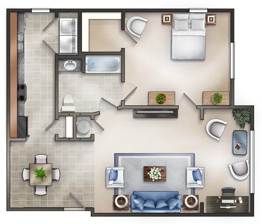 Floor Plan - The Opal with Sunroom