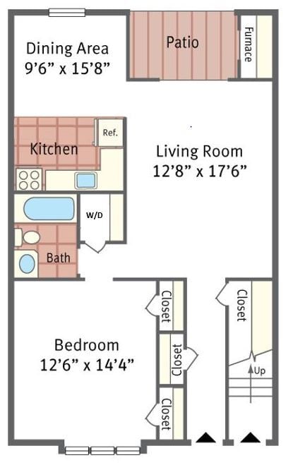 1 Bedroom First Floor - One Bedroom