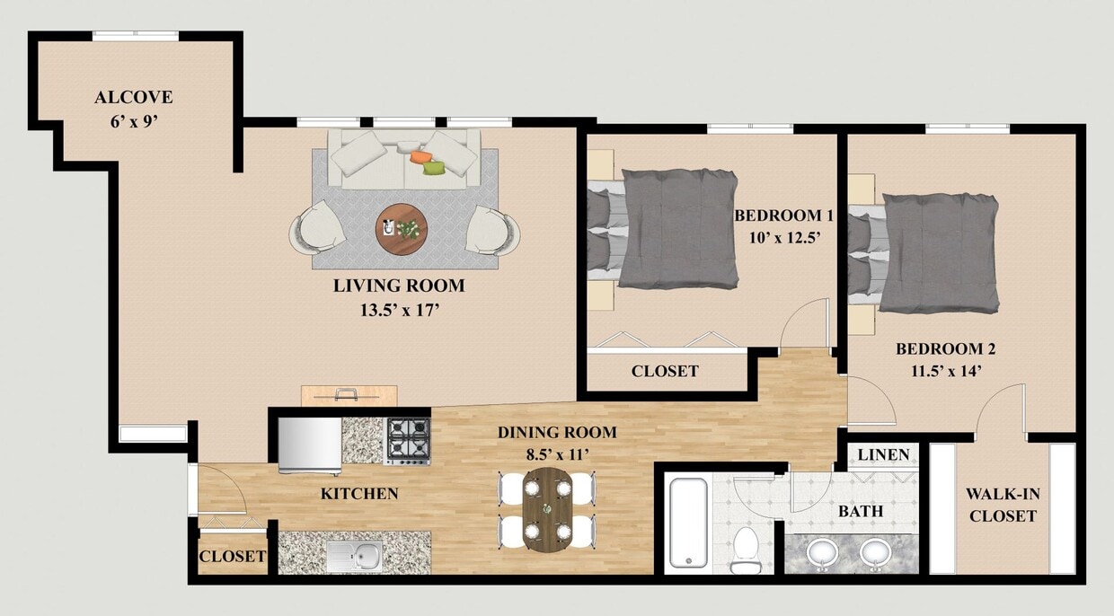 Floor Plan - 2bdrar