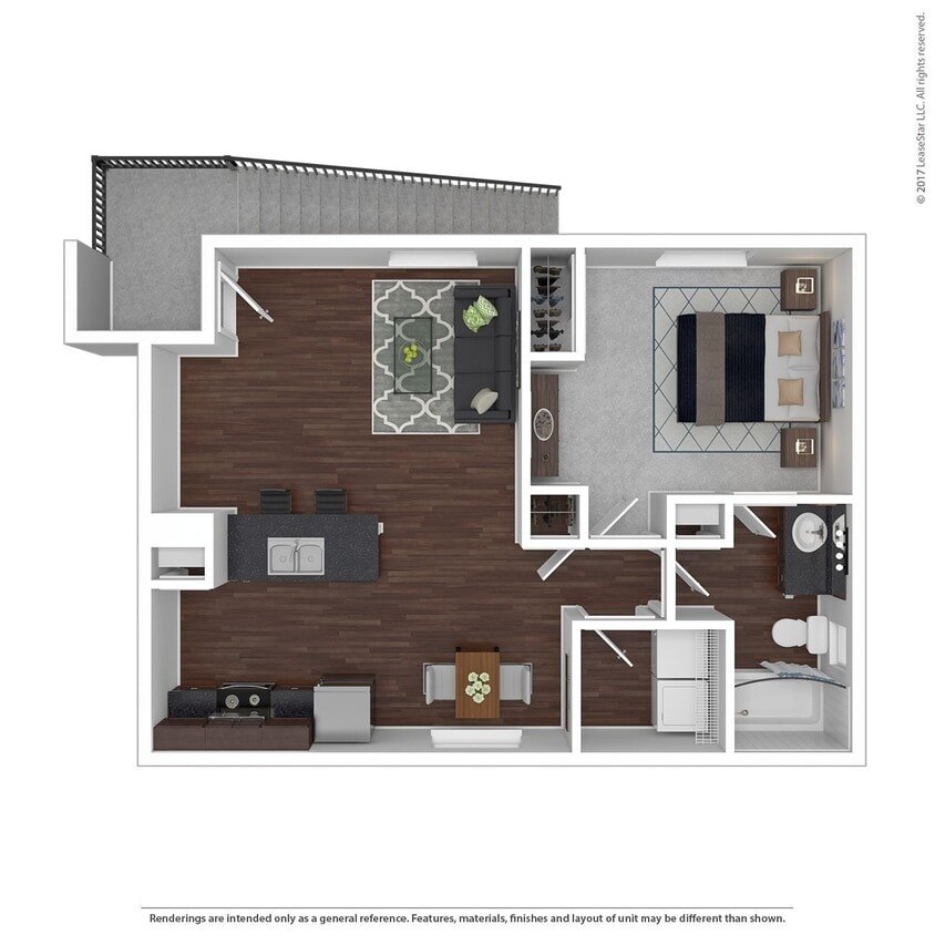 Floor Plan - 1X1 Carriage