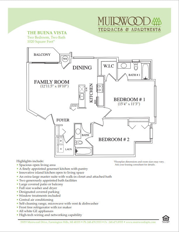 Floor Plan - The Buena Vista