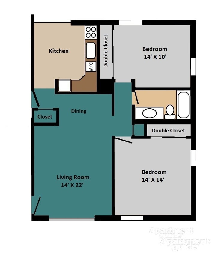 Floor Plan - Special STUNNING 2 Bed 2 Bath Cathedral 