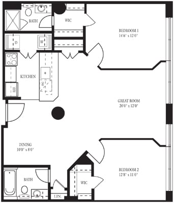 CO-G_2Bed_2Bath_1080 Sq Ft - CO-G Two Bedroom, Two Bathroom