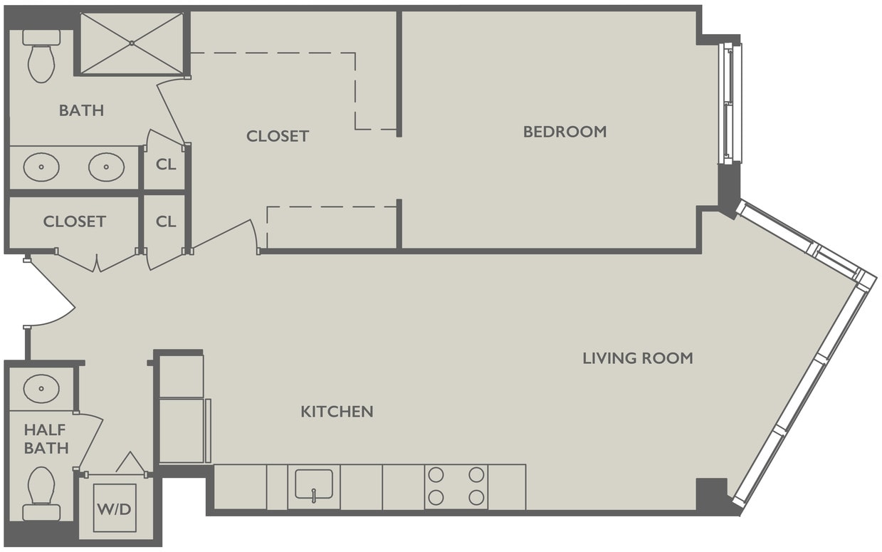 Floor Plan - One Bedroom E