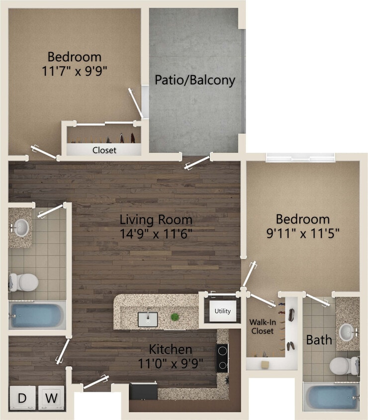 Kenilworth floor plan Ayrsley Lofts - Kenilworth