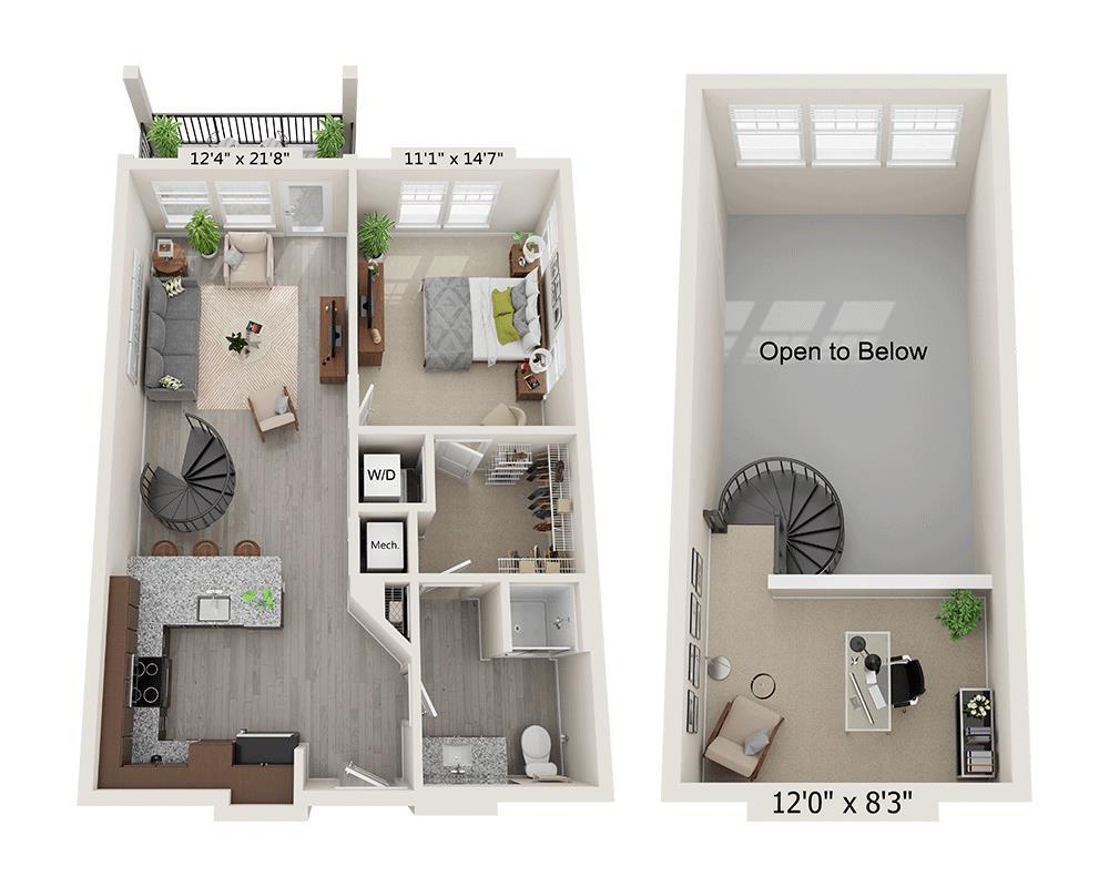 Floor Plan - One Bedroom A1DL