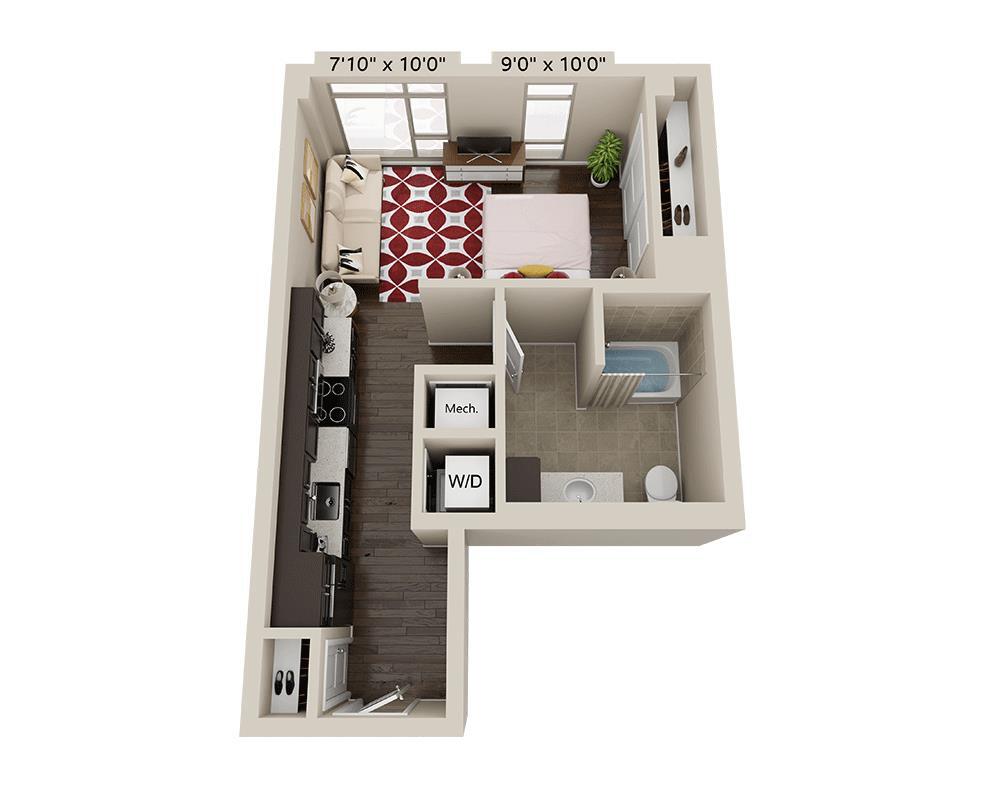 Floor Plan - Studio E1A