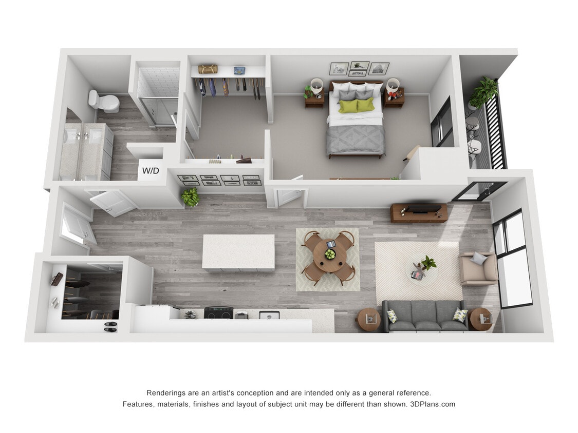 The Glenn - B6 - 1 Beds - 1 Baths - 927 Sq. ft. - B6