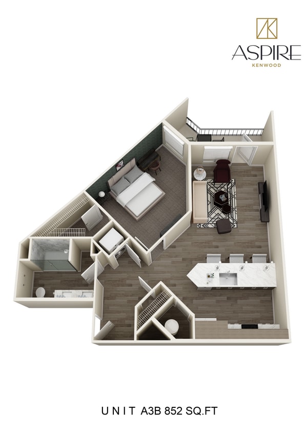 9747-AspireKenwood_Unit A3B_Floorplan.jpg - One Bedroom
