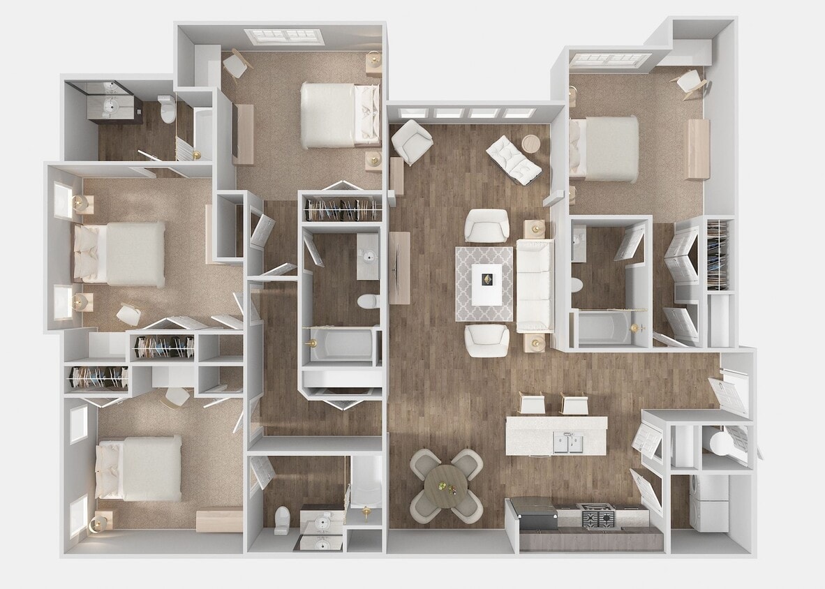 Floor Plan -  **Application for 4 Bedroom Waitlist**