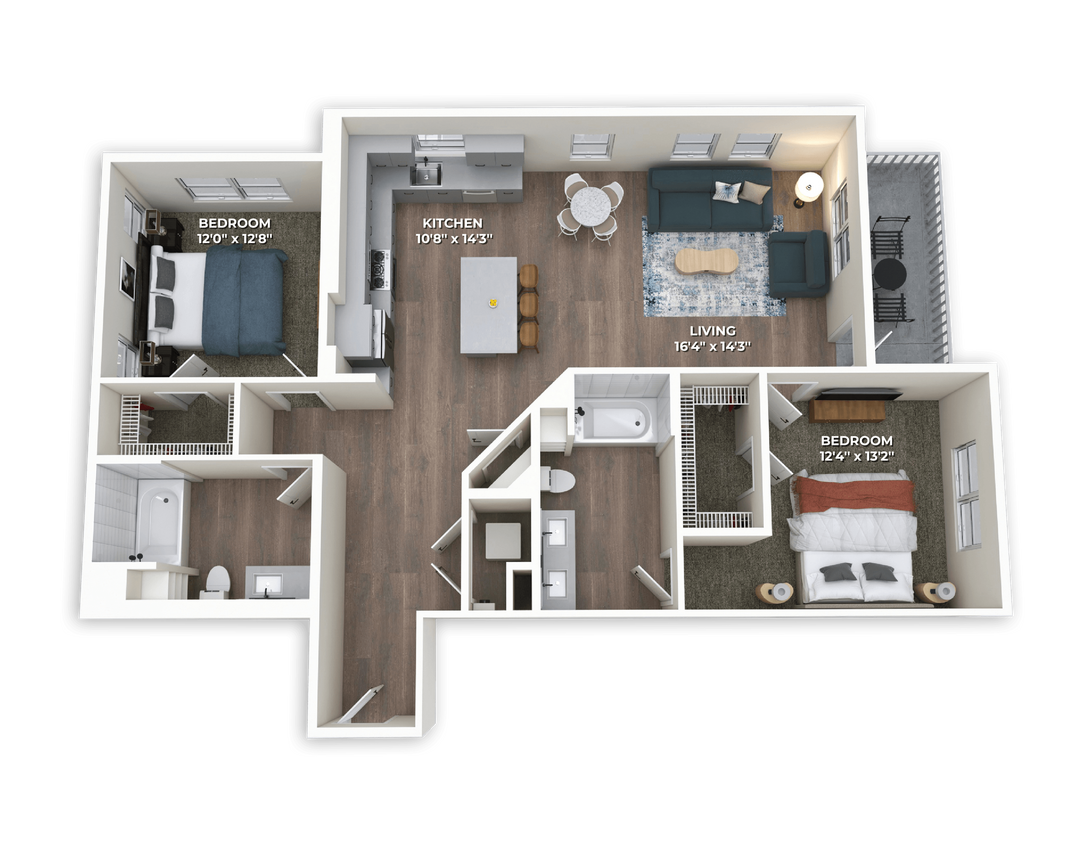Floor Plan - B4 Two Bedroom