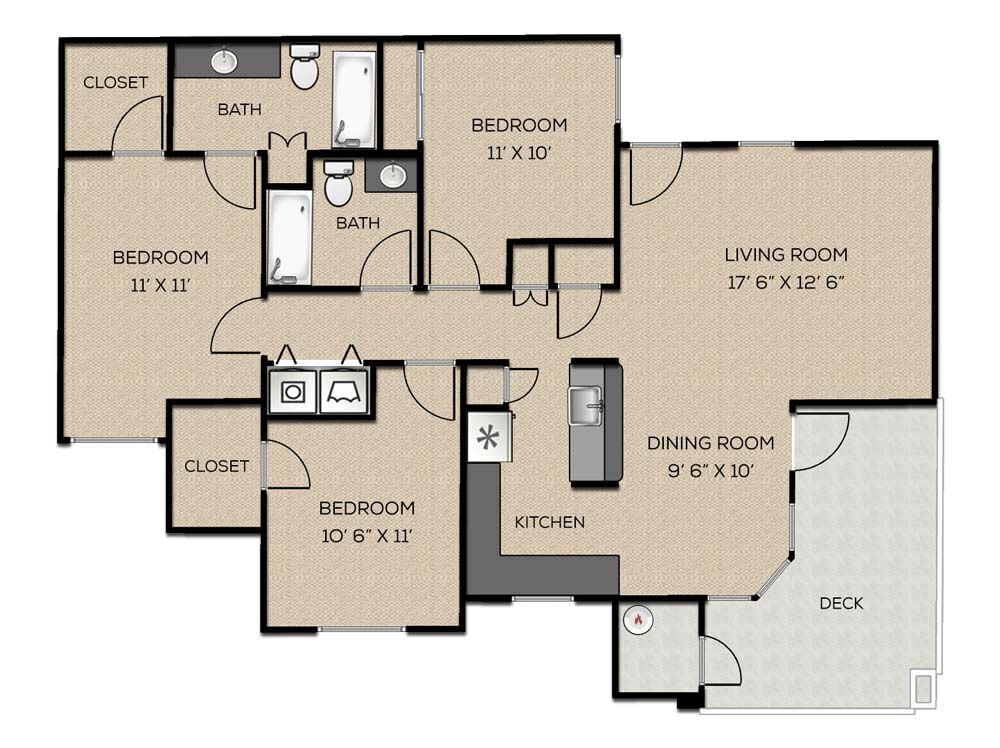 Floor Plan - 3x2