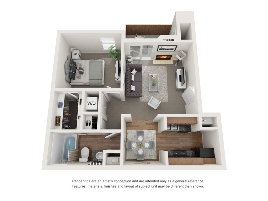 Floor Plan - One Bedroom (Small)