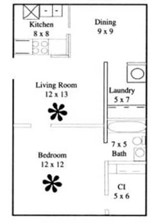 1BR/1BA - A1-Congaree