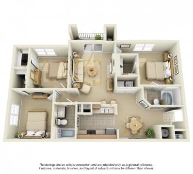 Three Bedroom (C1) - C2A