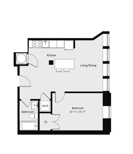 Floor Plan - 1 Bedroom