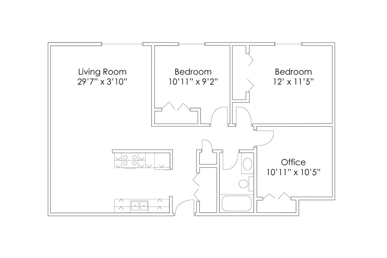 Floor Plan - 2 Bedroom D