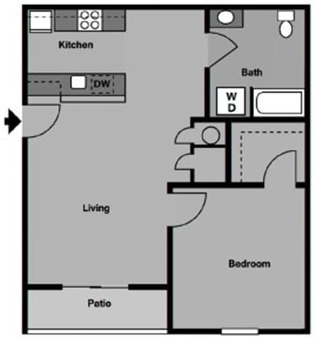 Floor Plan - 1 Bedroom