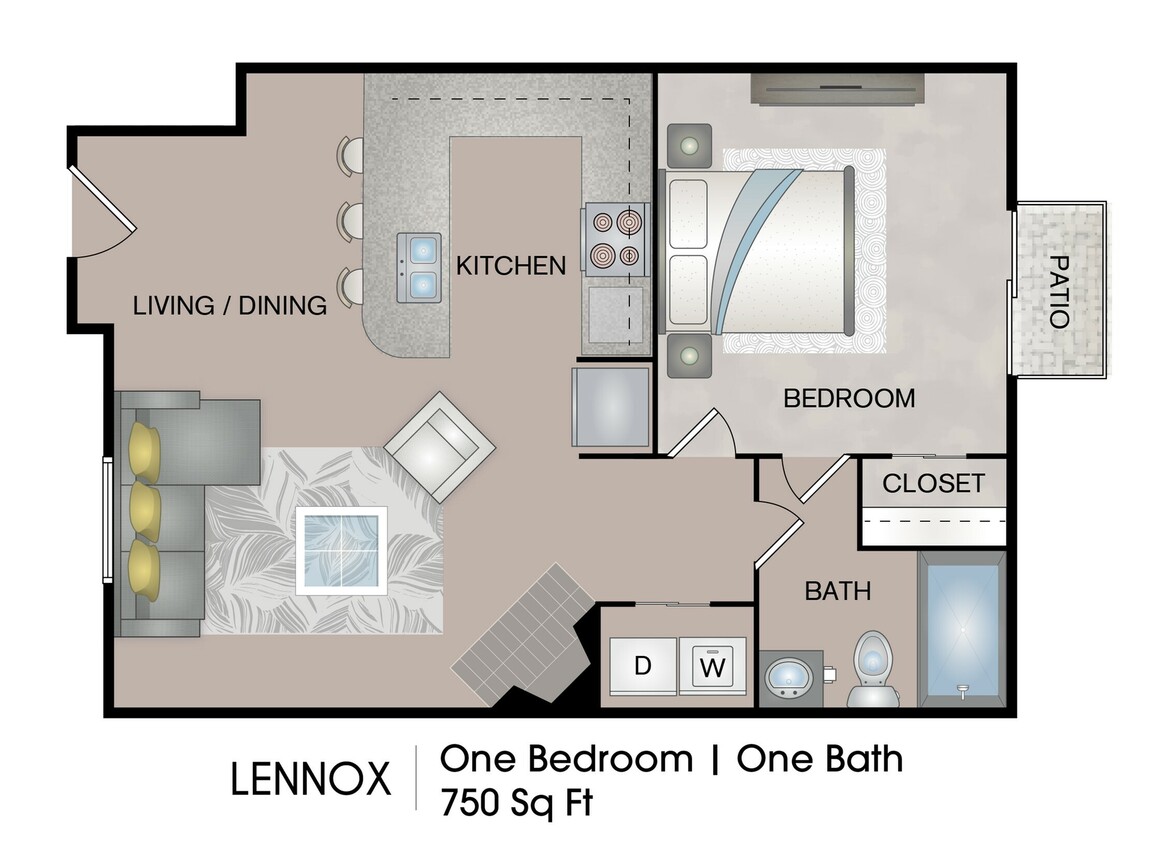 One Bed, One Bath - Lennox