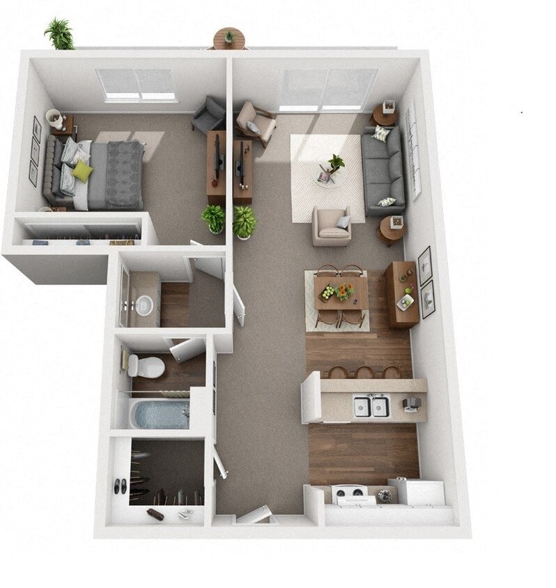 Floor Plan - 1 Bedroom 1 Bathroom
