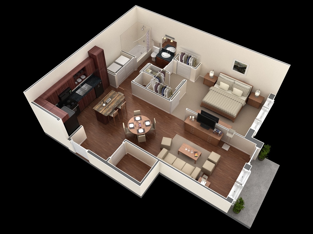 1BR/1BA - A1A