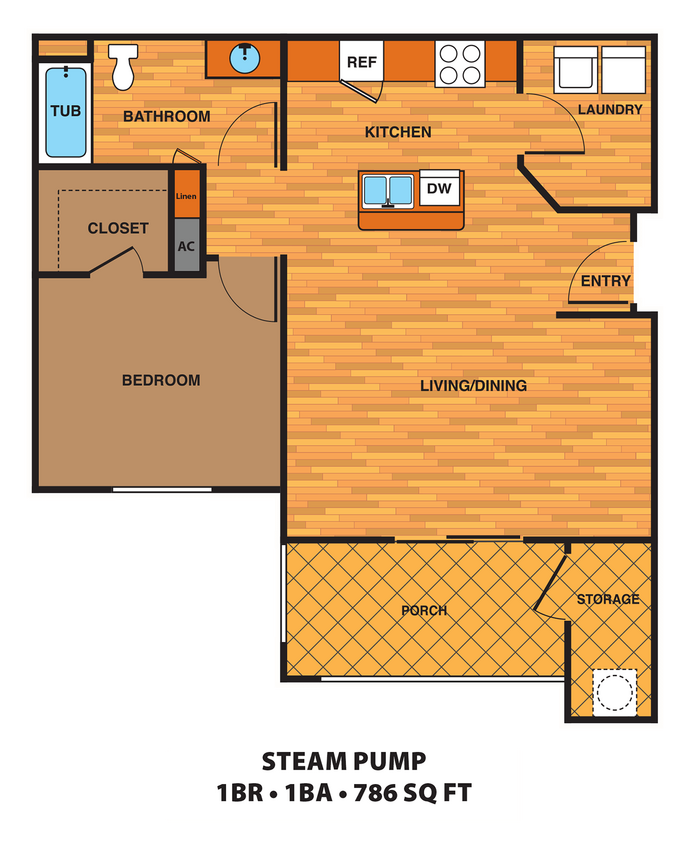 Floor Plan - 1A - One Bedroom