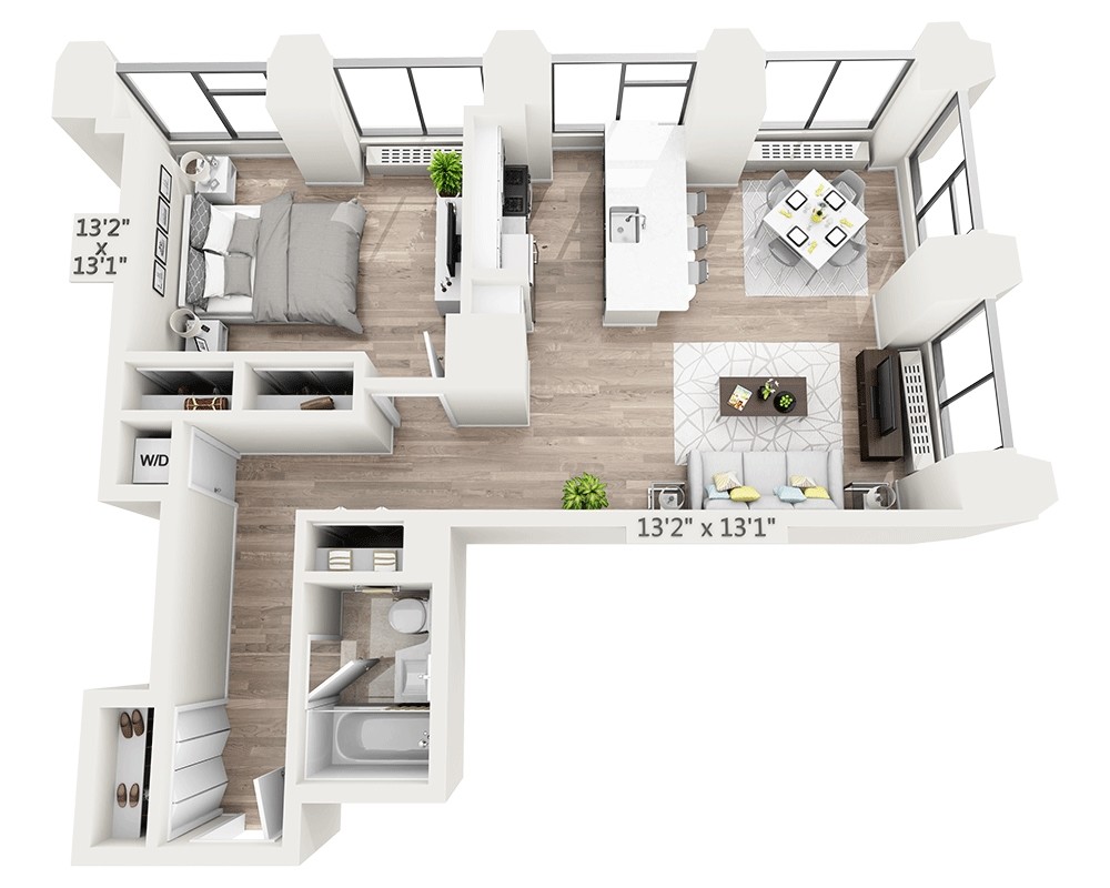 Floor Plan - One Bedroom I