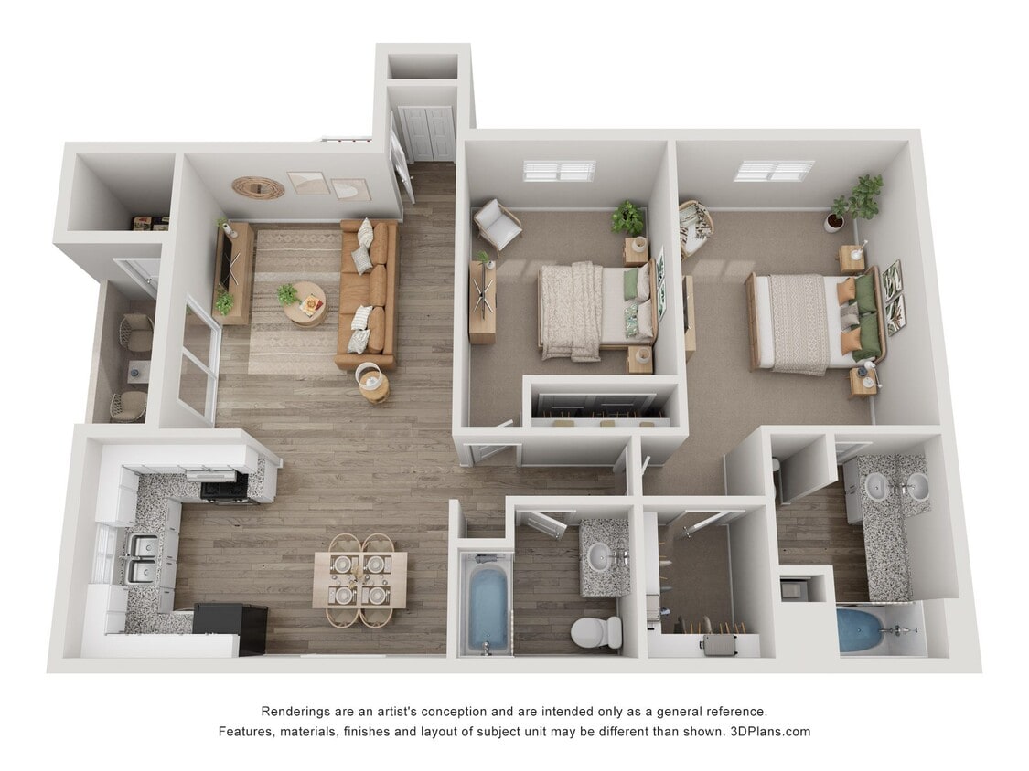Floor Plan -  2 Bedroom