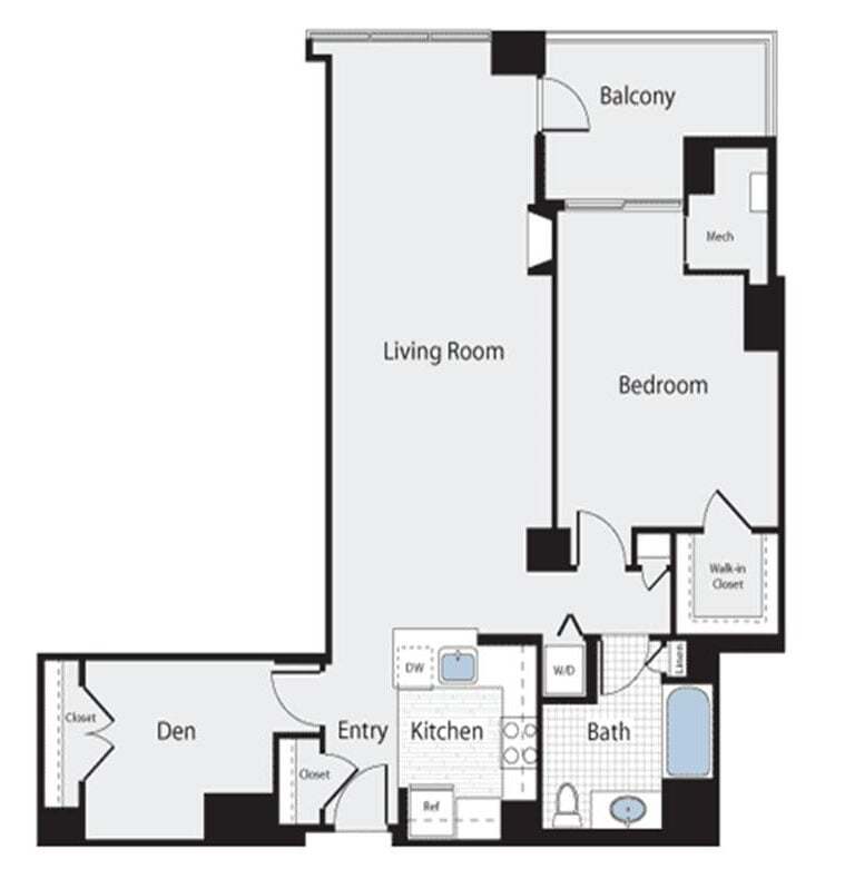 Floor Plan - 1 Bed/1 Bath - aad5