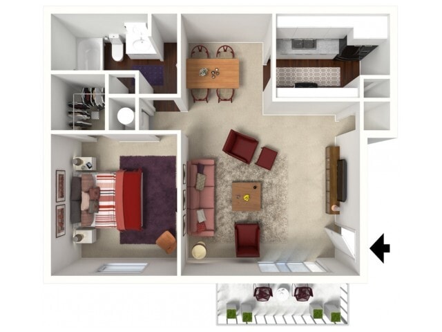 Cedar: One Bedroom, One Bath - Cedar