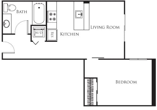 Floor Plan - Micro One Bed - D5