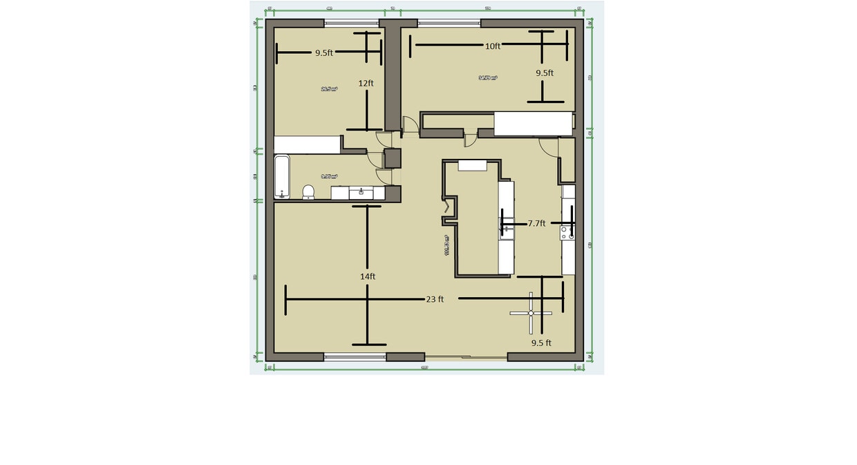 Two Bedroom One Bath - 2X1 Renovated