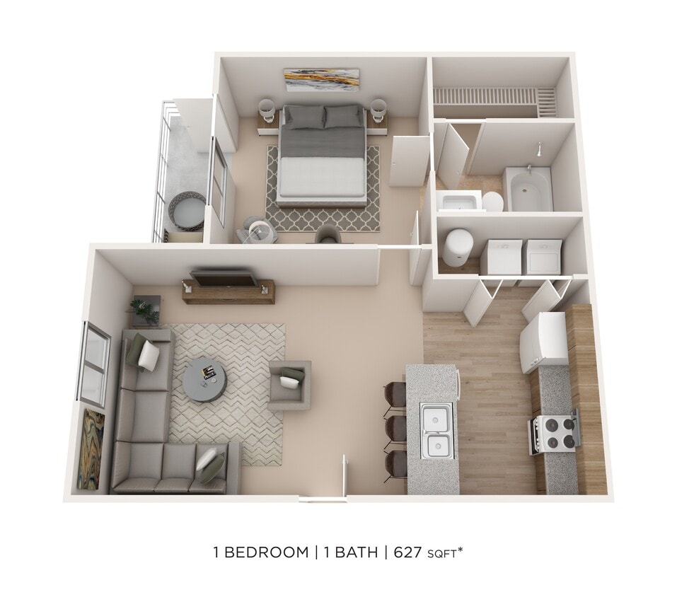 Floor Plan - One Bedroom