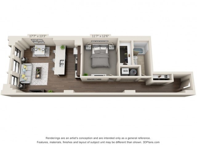 One Bed One Bath 858 sqft - One Bed/One Bath - 858