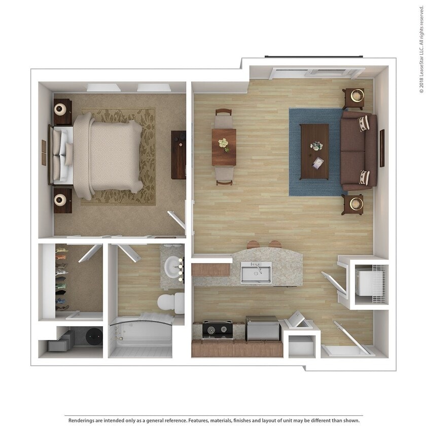 Floor Plan - Opus 1 Bedroom A3