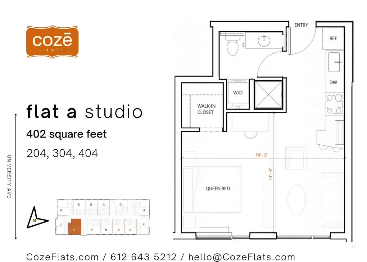Floor Plan - Flat A Studio