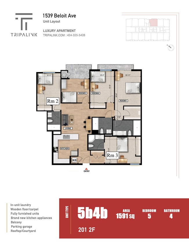 Floor Plan - Unit 201