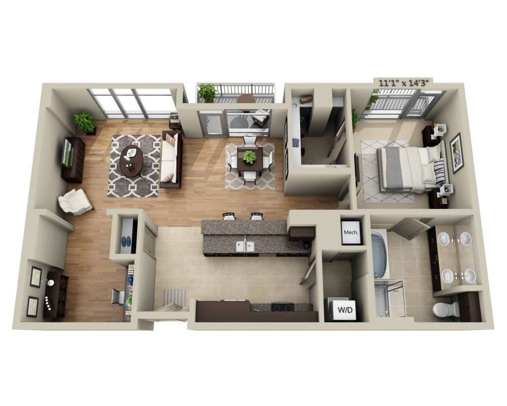 Plan J (A1CD) - Floorplan J