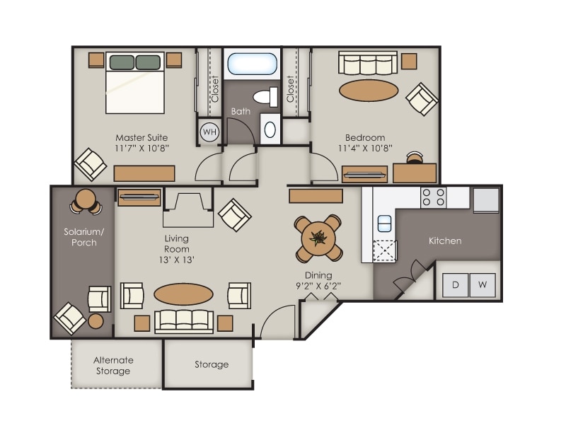2BR/1BA - B1