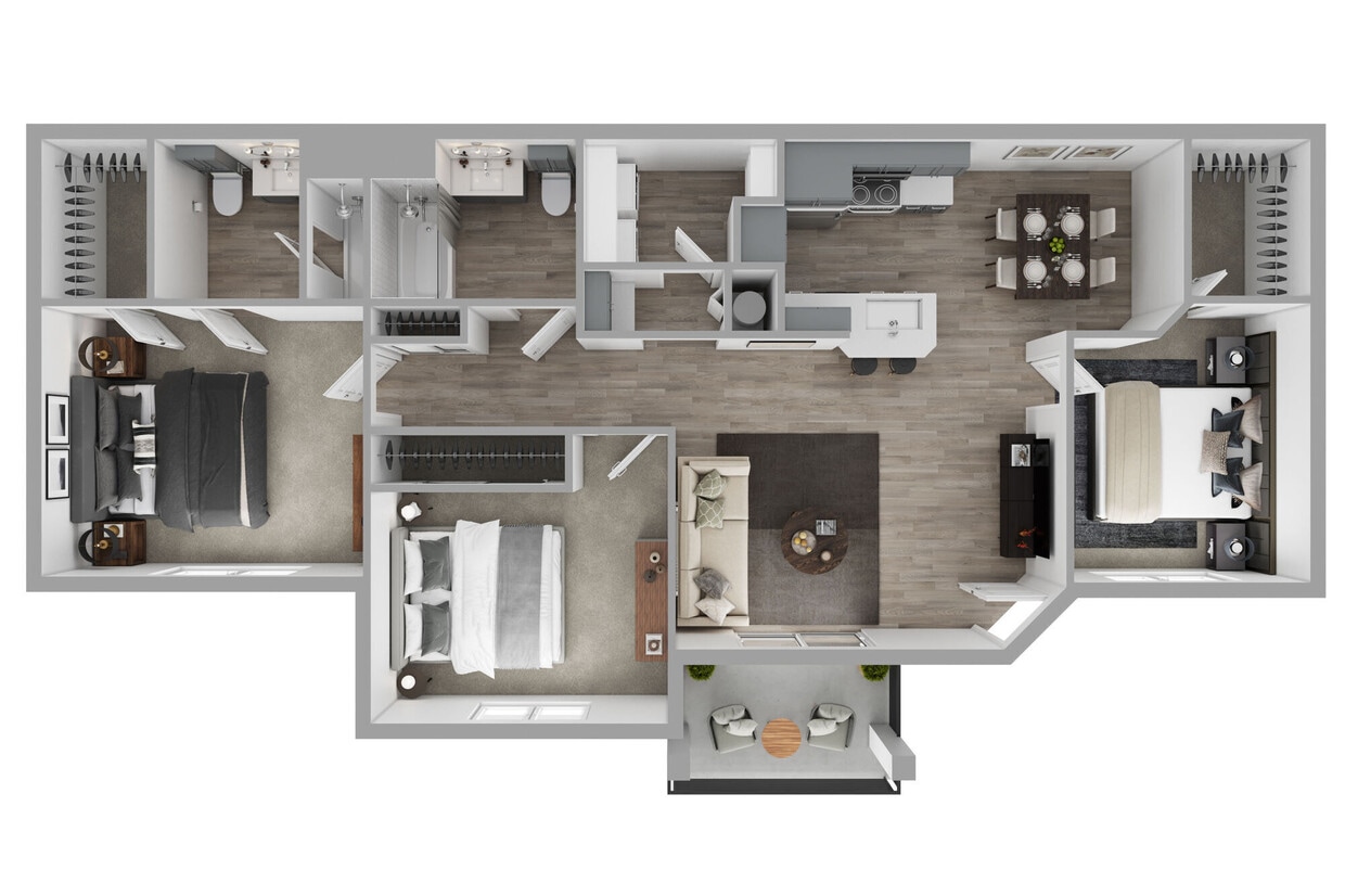 Floor Plan - 3BD 2BTH R