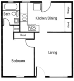 1 Bedroom - 1 Bedroom - Call For Pricing