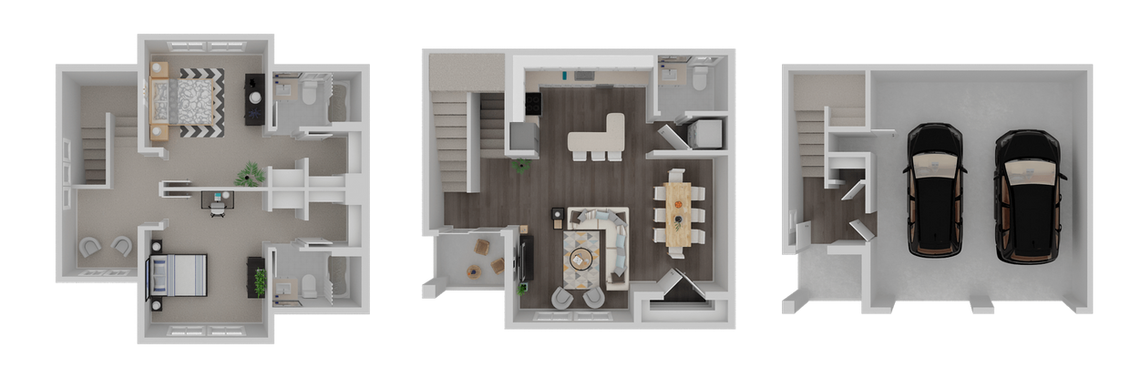 Floor Plan - 2 Bedroom Townhome