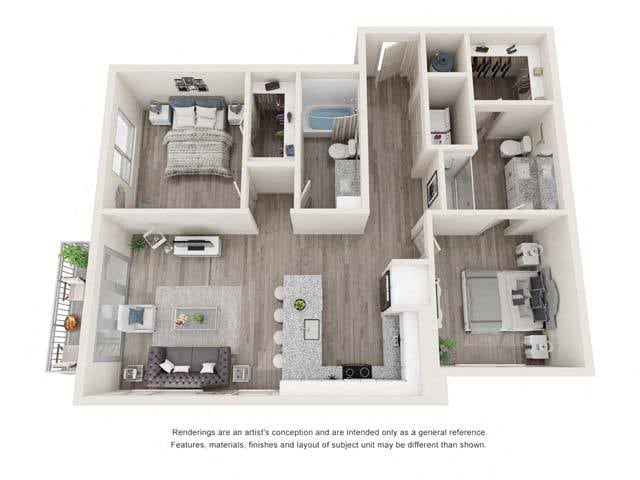Floor Plan - Two-Bedroom (B3)