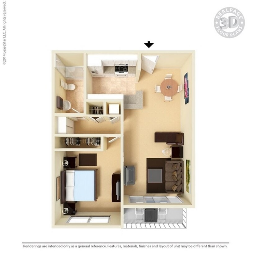 Floor Plan - One Bedroom