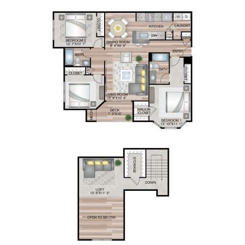 Floor Plan - The Cliftondale with Loft