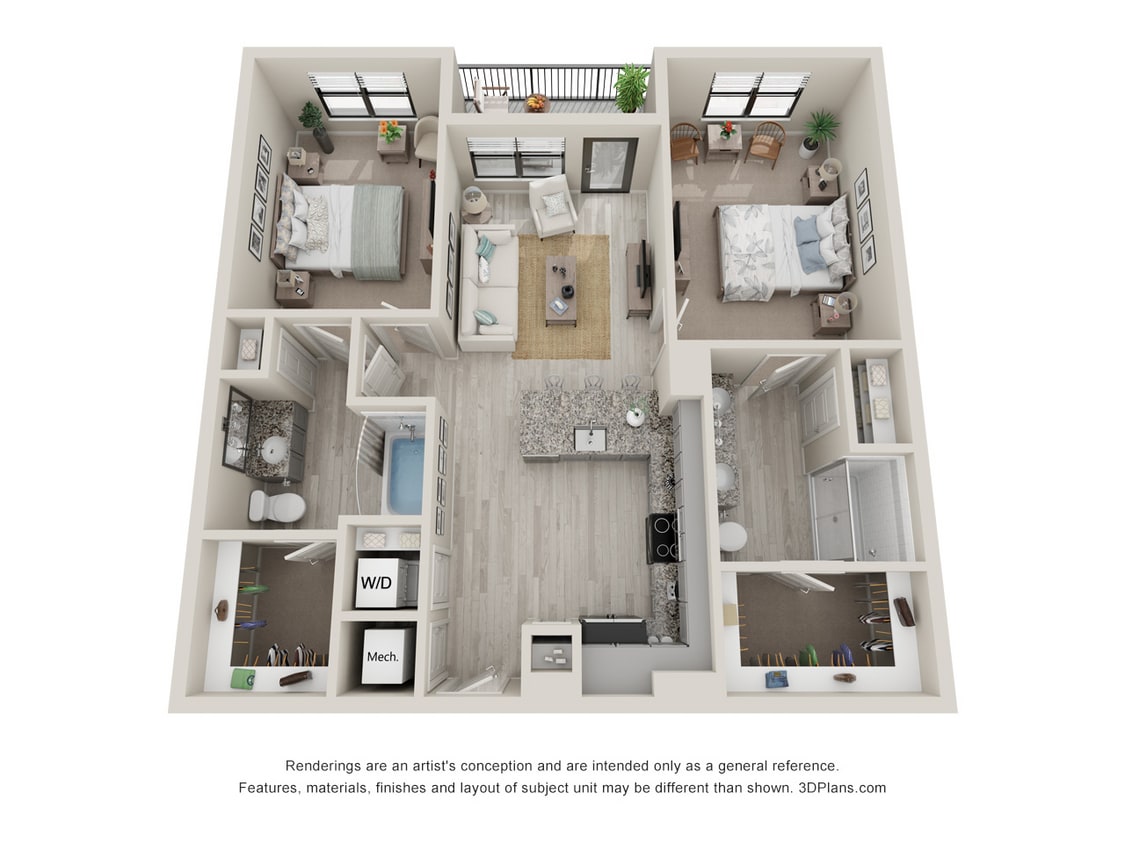 Parkside at East Villages_B1.jpg - B1 -2 Bedroom, 2 Bathroom