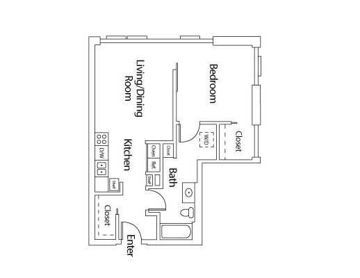 Floor Plan - 1x1 F