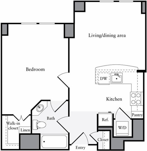 Floor Plan - 1 Bedroom C